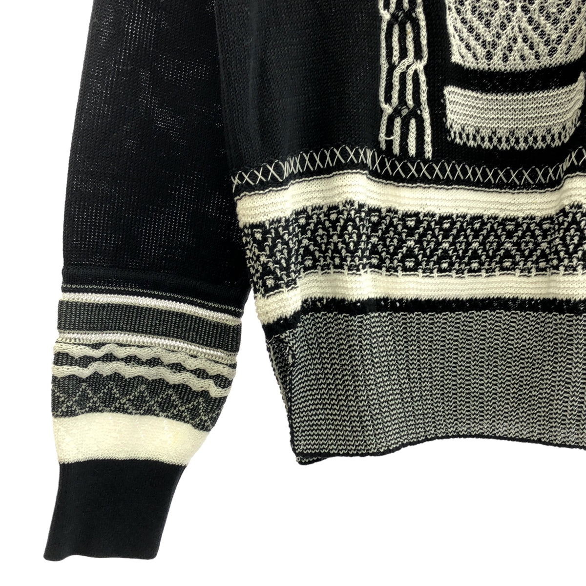 Mame Kurogouchi / マメクロゴウチ | 2020 | シアーレース透かし編みニット | 1 | ブラック | レディース