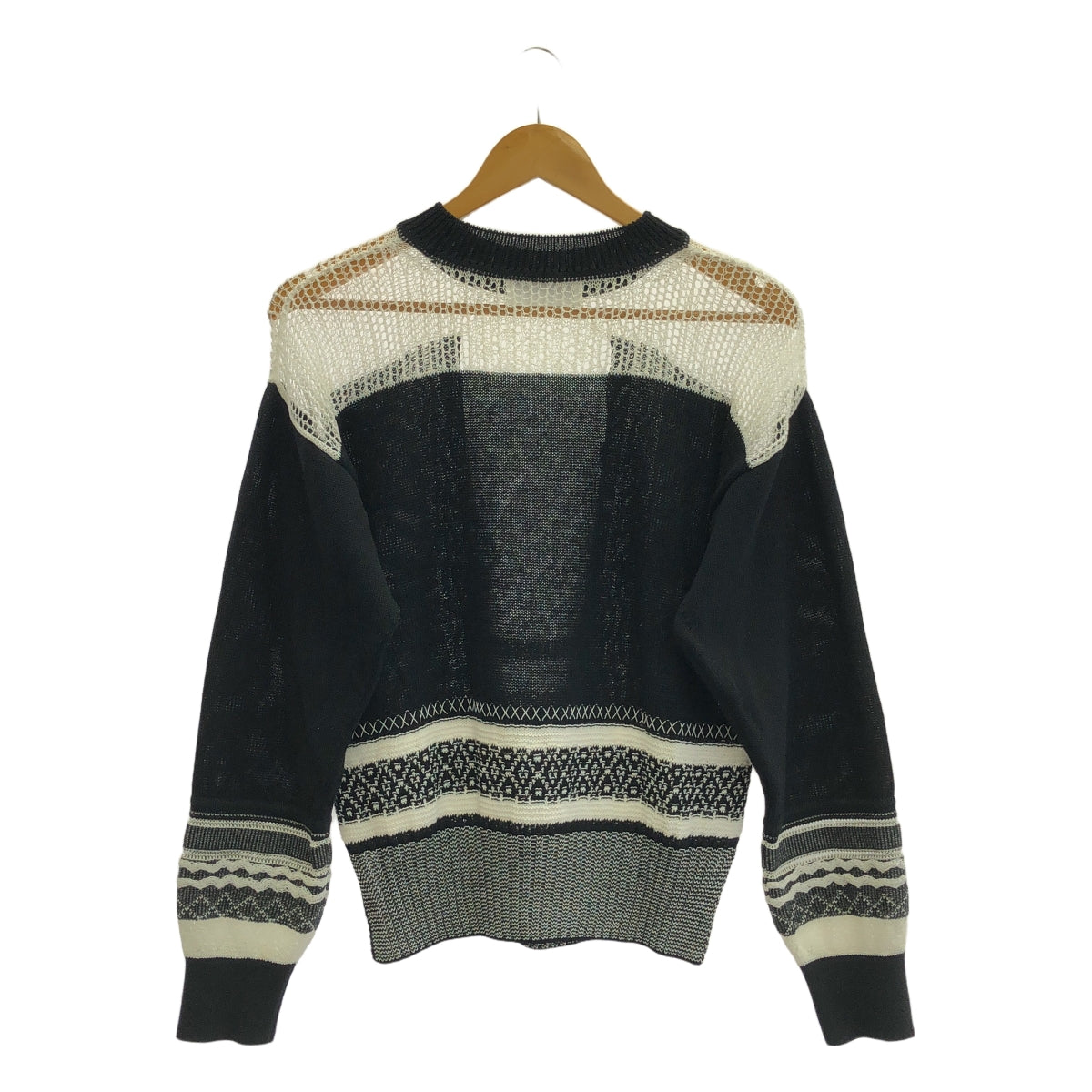 Mame Kurogouchi / マメクロゴウチ | 2020 | シアーレース透かし編みニット | 1 | ブラック | レディース