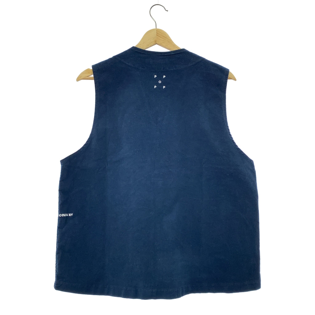 POP TRADING COMPANY / 팝 트레이딩 컴퍼니 | WIZARD VEST 로고 자수 지퍼 조끼 | M | 남성