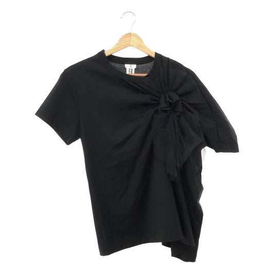 [Good Condition] noir kei ninomiya | 2023SS | Asymmetrical Tulle T-shirt | M | Black | Women's