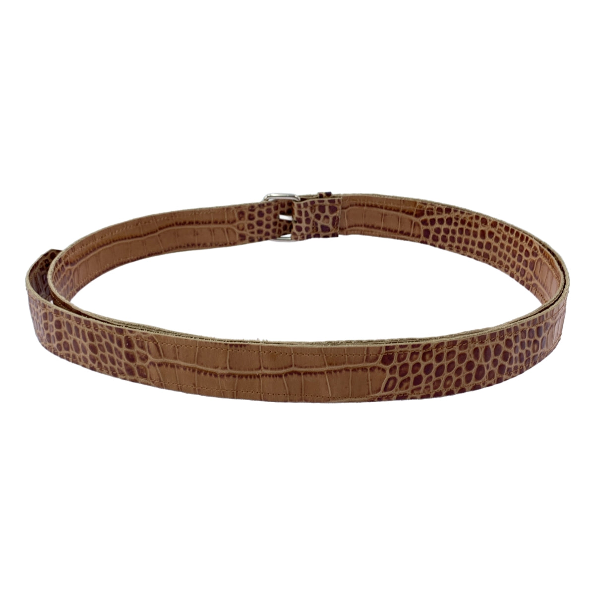 CAMIEL FORTGENS / カミエルフォートへンス | SNAKE LEATHER BELT スネークレザー ベルト | ブラウン | メンズ