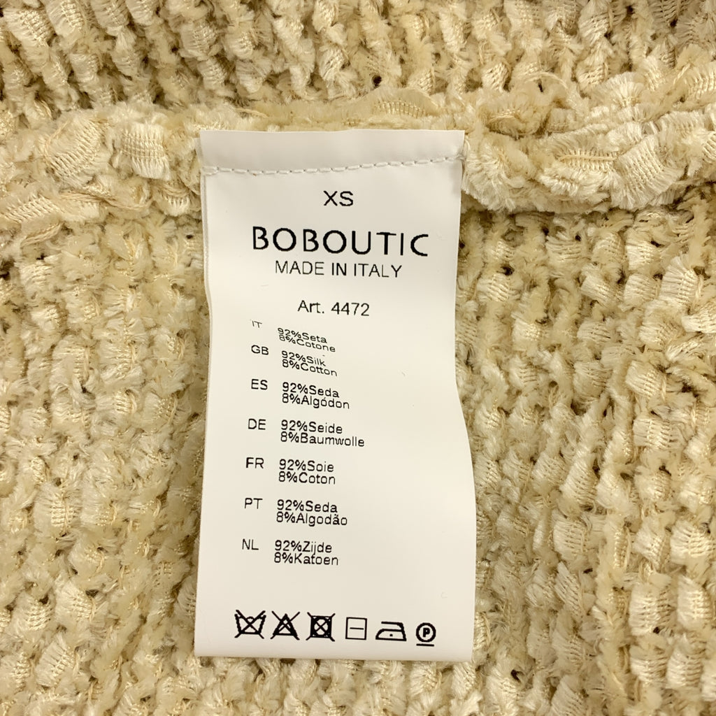 Boboutic / Bobtic | 실크 코튼 크루넥 니트 스웨터 | XS | 여성