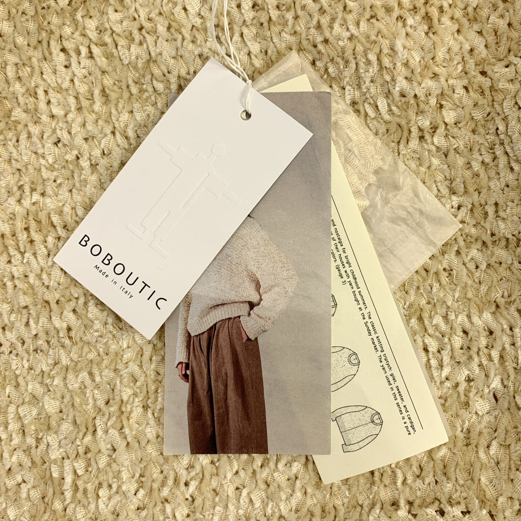 Boboutic / Bobtic | 실크 코튼 크루넥 니트 스웨터 | XS | 여성