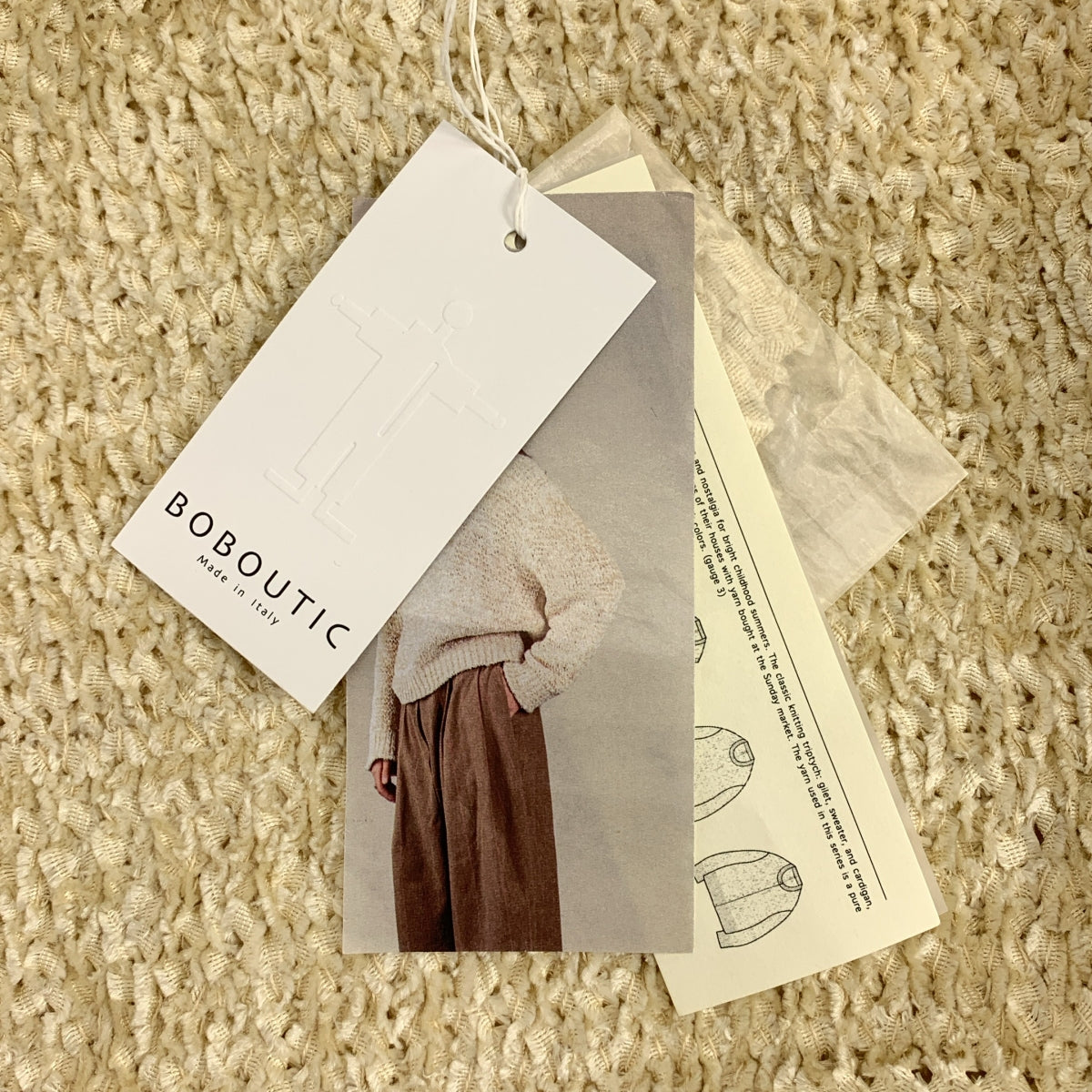 Boboutic / Bobtic | 실크 코튼 크루넥 니트 스웨터 | XS | 여성