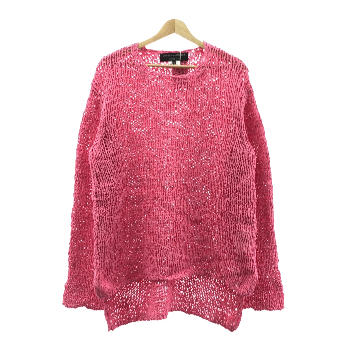 [新品] COMME des GARÇONS HOMME PLUS | 2025SS / AD2024 | 棉質細紗針織衫 | M碼 | 粉紅色 | 男款