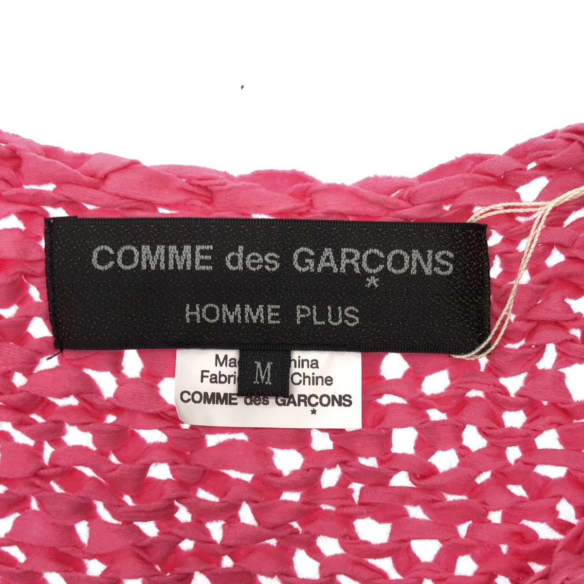 [新品] COMME des GARÇONS HOMME PLUS | 2025SS / AD2024 | 棉質細紗針織衫 | M碼 | 粉紅色 | 男款