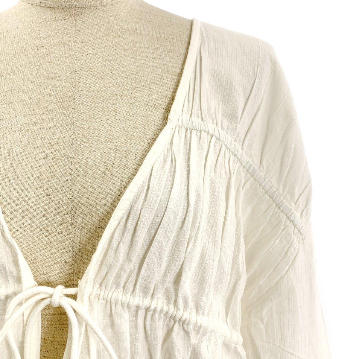 anuke / アンヌーク | Vneck lace blouse コットン レース ブラウス シャツ | F | ホワイト | レディース