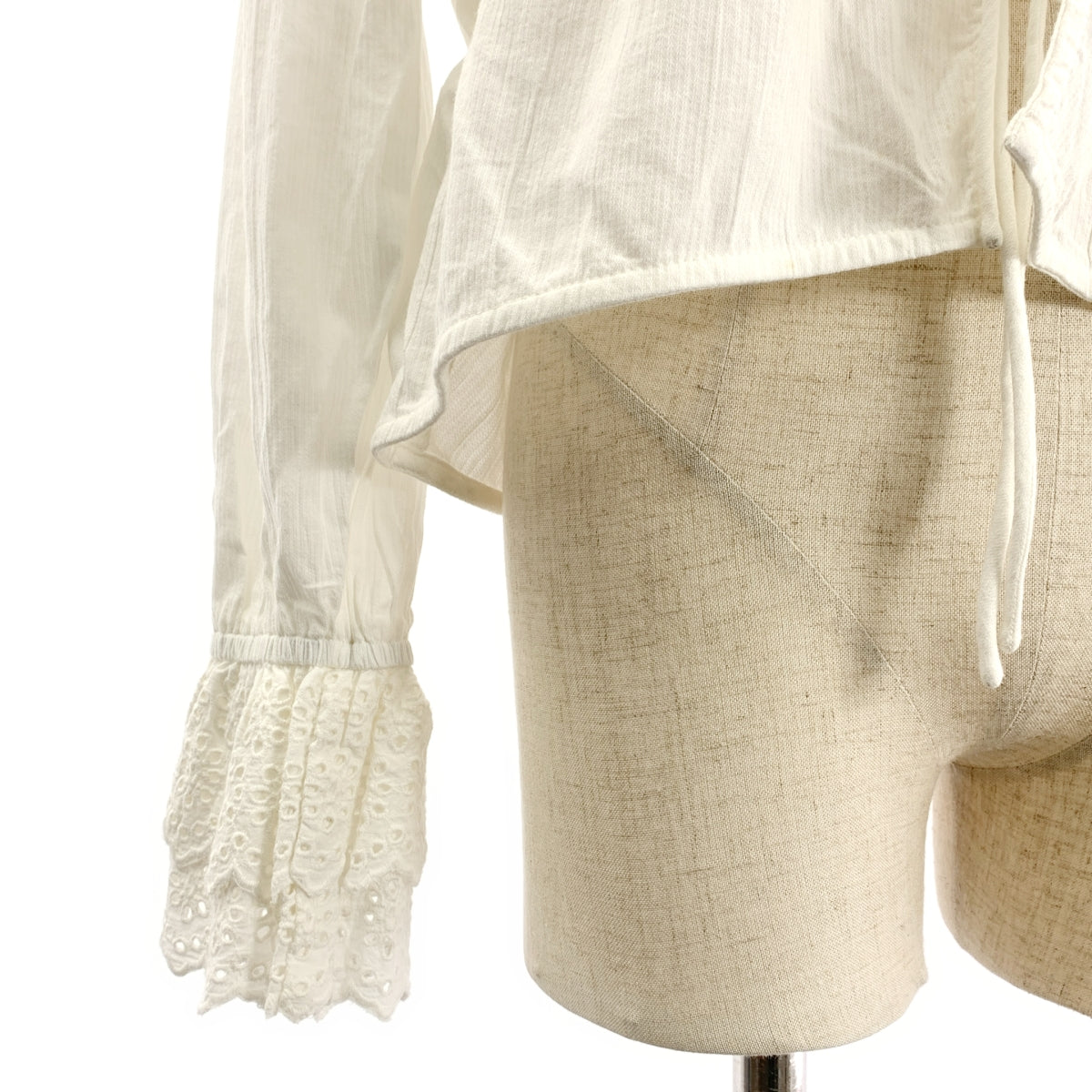 anuke / アンヌーク | Vneck lace blouse コットン レース ブラウス シャツ | F | ホワイト | レディース