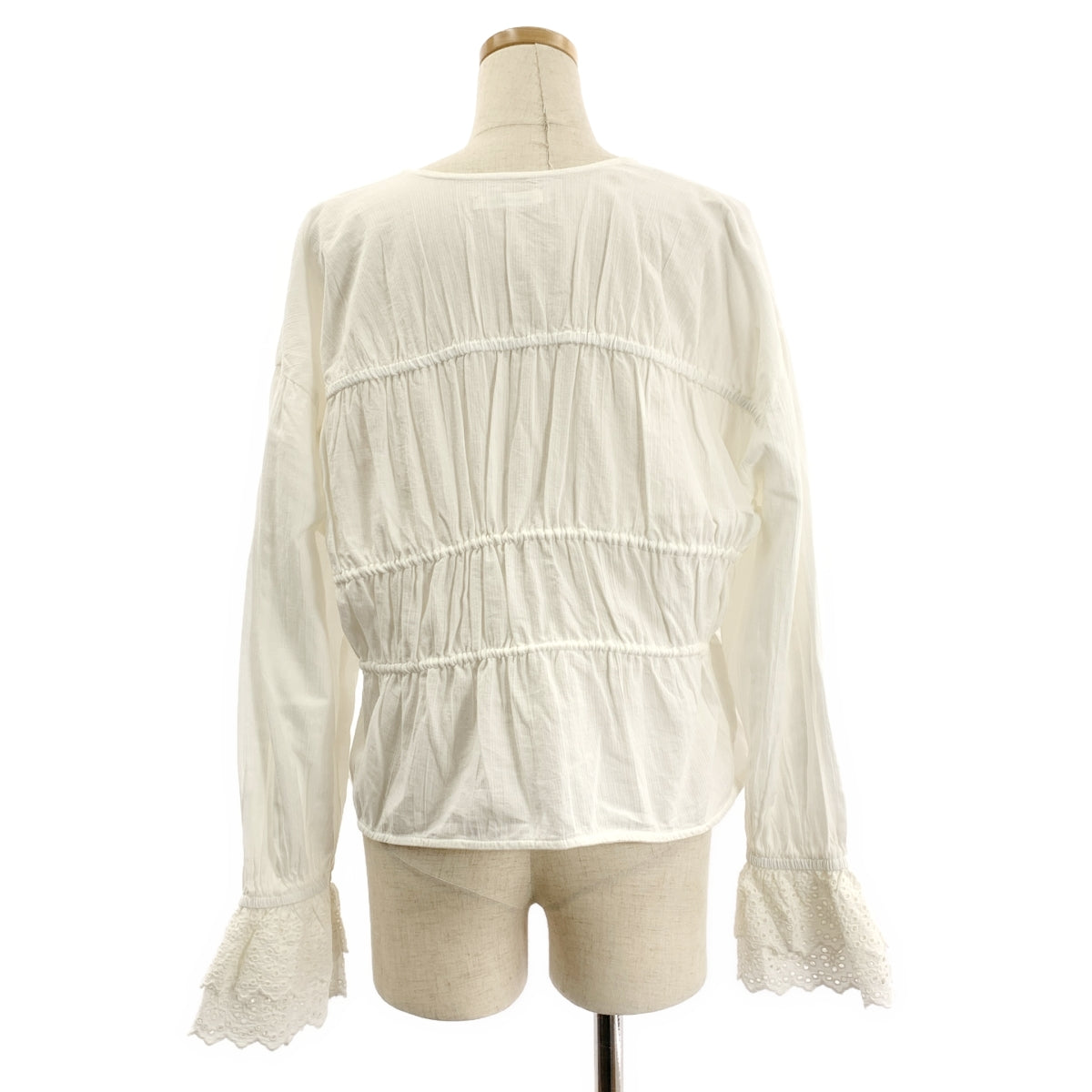 anuke / アンヌーク | Vneck lace blouse コットン レース ブラウス シャツ | F | ホワイト | レディース