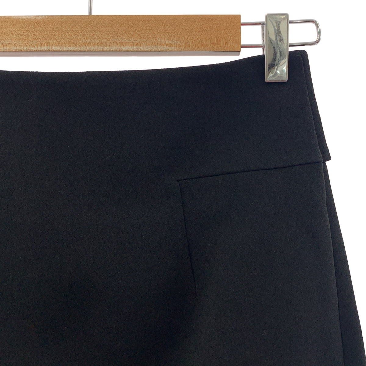 YOKO CHAN / ヨーコチャン | トリアセテート サイドジップ スカート | 38 | ブラック | レディース