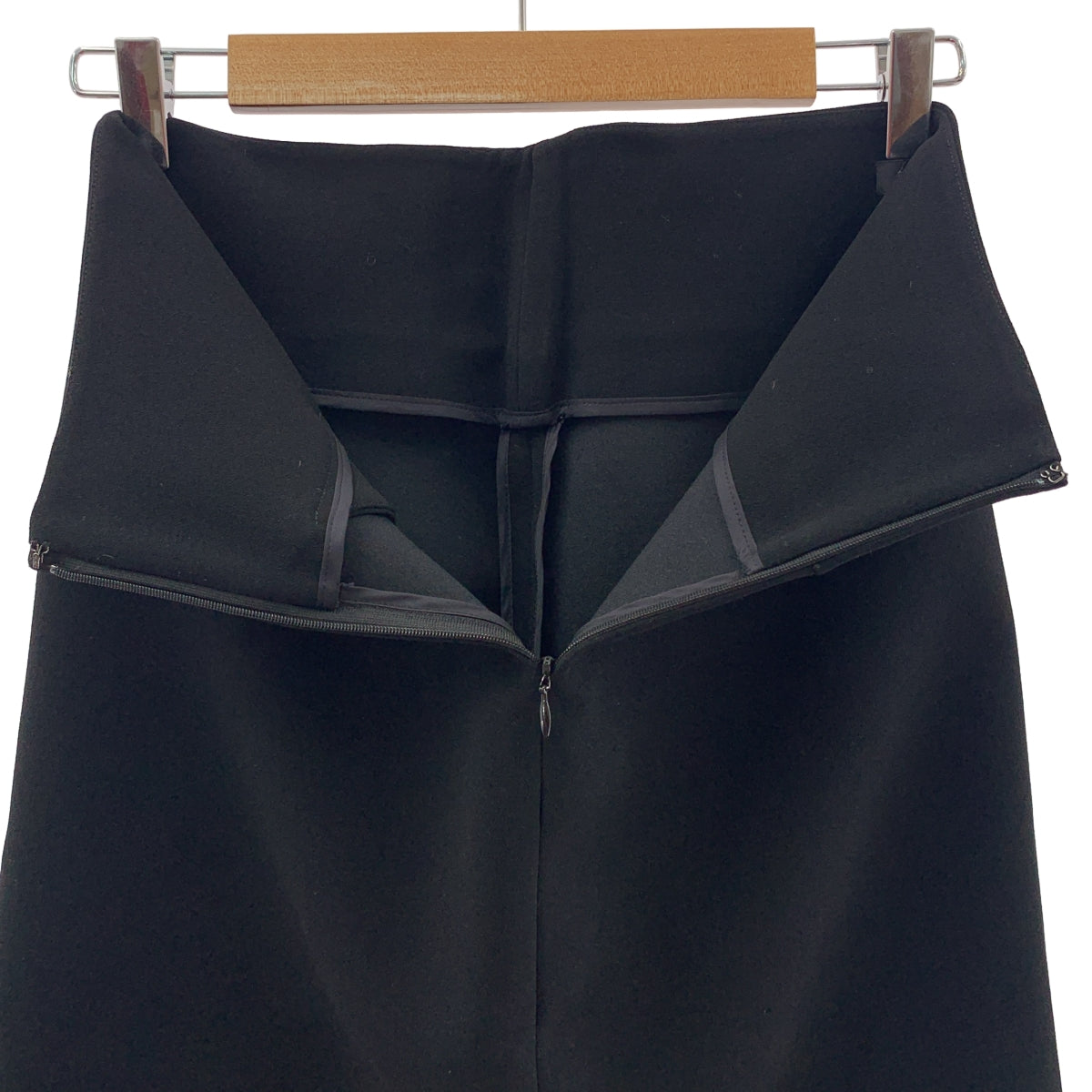 YOKO CHAN / ヨーコチャン | トリアセテート サイドジップ スカート | 38 | ブラック | レディース