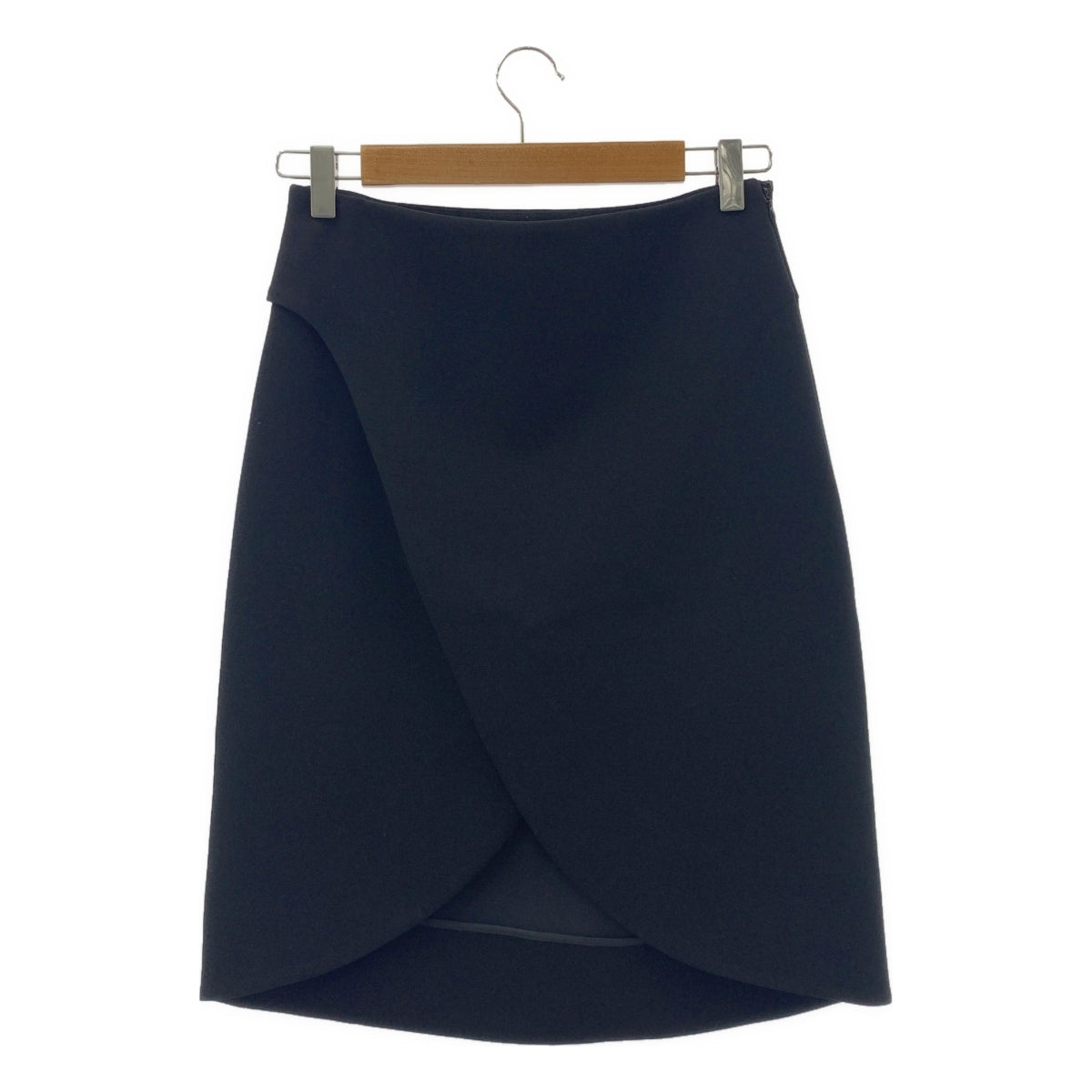 YOKO CHAN / ヨーコチャン | トリアセテート サイドジップ スカート | 38 | ブラック | レディース