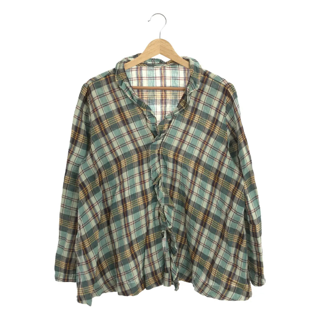 45r / 포티파이브얼 | 인도리넨 프릴 카슈쿠르 블라우스 | 그린 시스템 | 여성