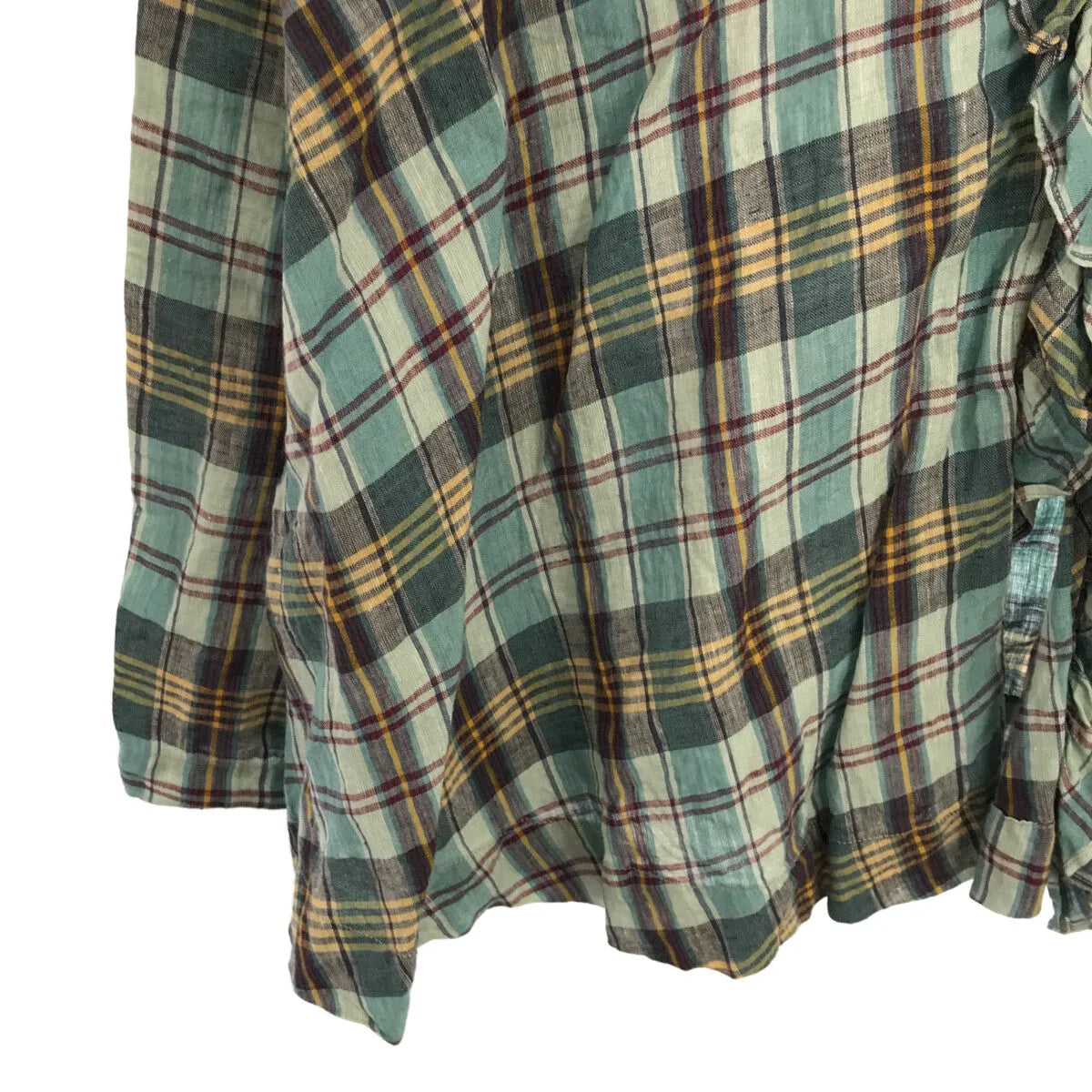 45r / 포티파이브얼 | 인도리넨 프릴 카슈쿠르 블라우스 | 그린 시스템 | 여성