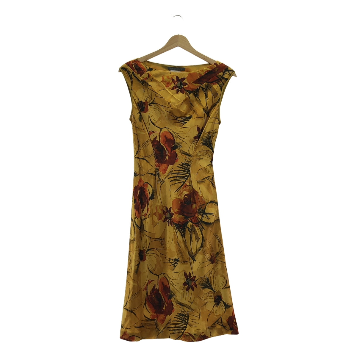 ALBERTA FERRETTI | All-over print, darts, stitch work, side zip dress / fully lined |