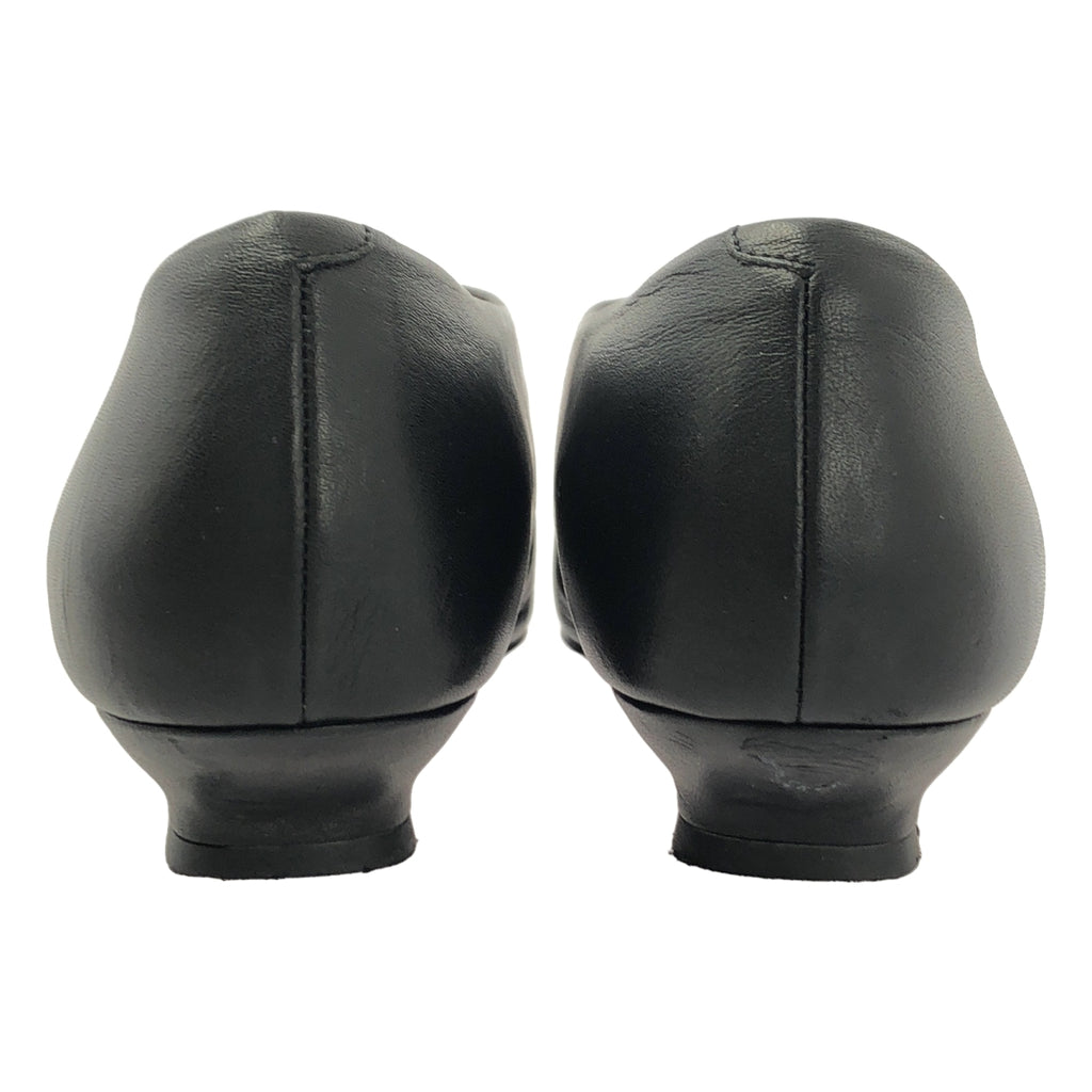 Mame Kurogouchi / マメクロゴウチ | Curved Line Low Heel Slipon / レザー ヒール スリッポン シューズ | 23 1/2 | レディース