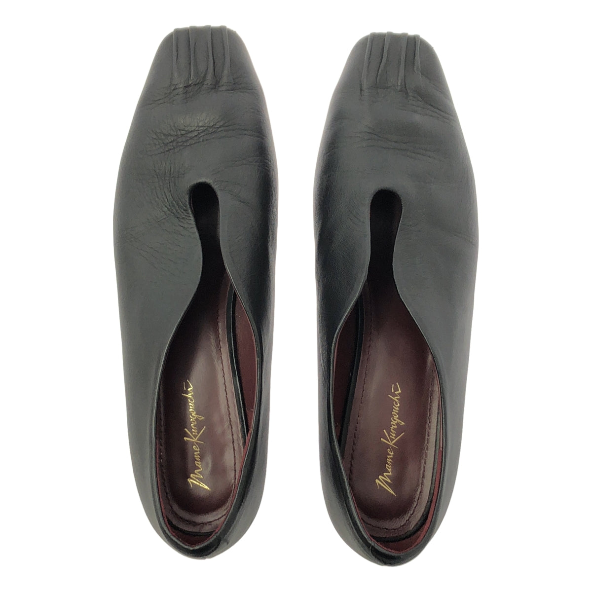 Mame Kurogouchi / マメクロゴウチ | Curved Line Low Heel Slipon / レザー ヒール スリッポン シューズ | 23 1/2 | レディース