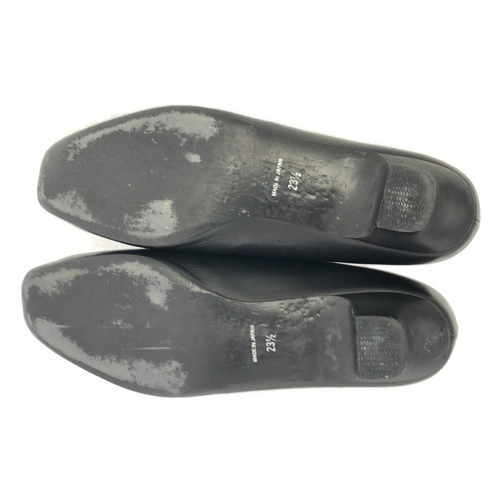 Mame Kurogouchi / マメクロゴウチ | Curved Line Low Heel Slipon / レザー ヒール スリッポン シューズ | 23 1/2 | レディース