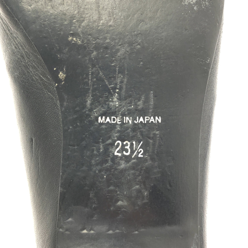 Mame Kurogouchi / マメクロゴウチ | Curved Line Low Heel Slipon / レザー ヒール スリッポン シューズ | 23 1/2 | レディース