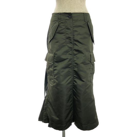 【美品】  sacai / サカイ | 2022SS | NYLON TWILL SKIRT ナイロンツイルスカート | 2 | カーキ | レディース