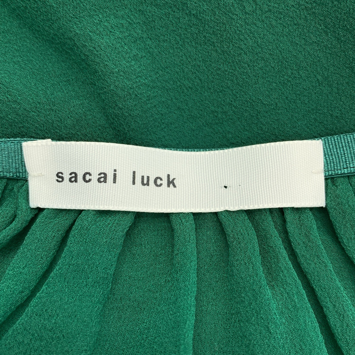 sacai luck / サカイラック | バックシフォン切替 レース レイヤード 半袖ニット | 3 | レディース