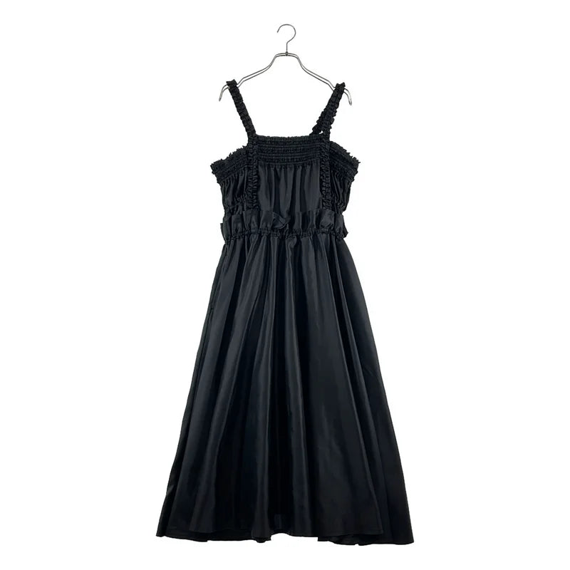 noir kei ninomiya / ノワールケイニノミヤ | 2024AW | ポリエステル フリル装飾 ギャザー ボリューム ドレス ワンピース ジャンバースカート | M | レディース