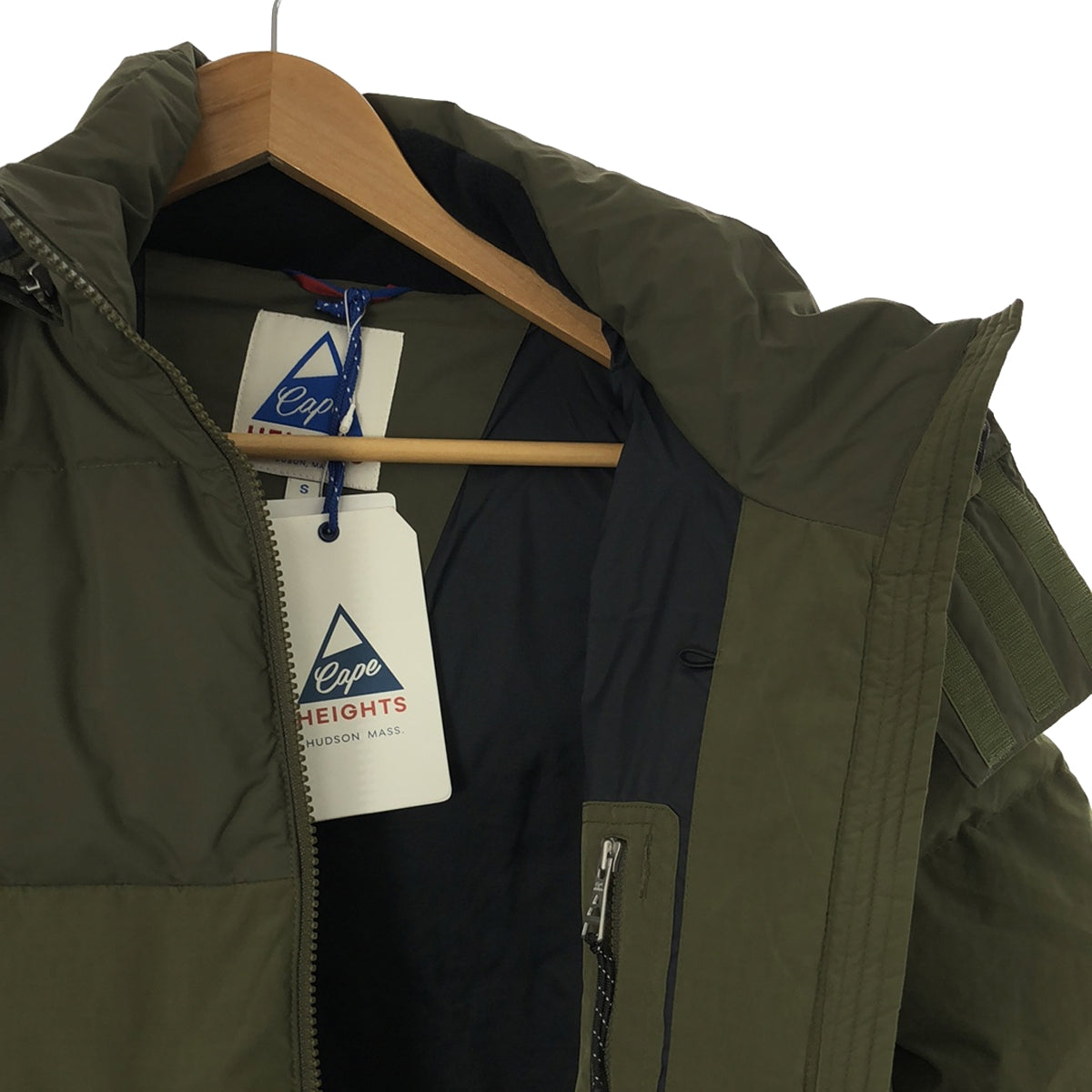 [New] Cape Heights | NEWFANE JACKET | Down jacket | Detachable hood | S | Olive | Women's