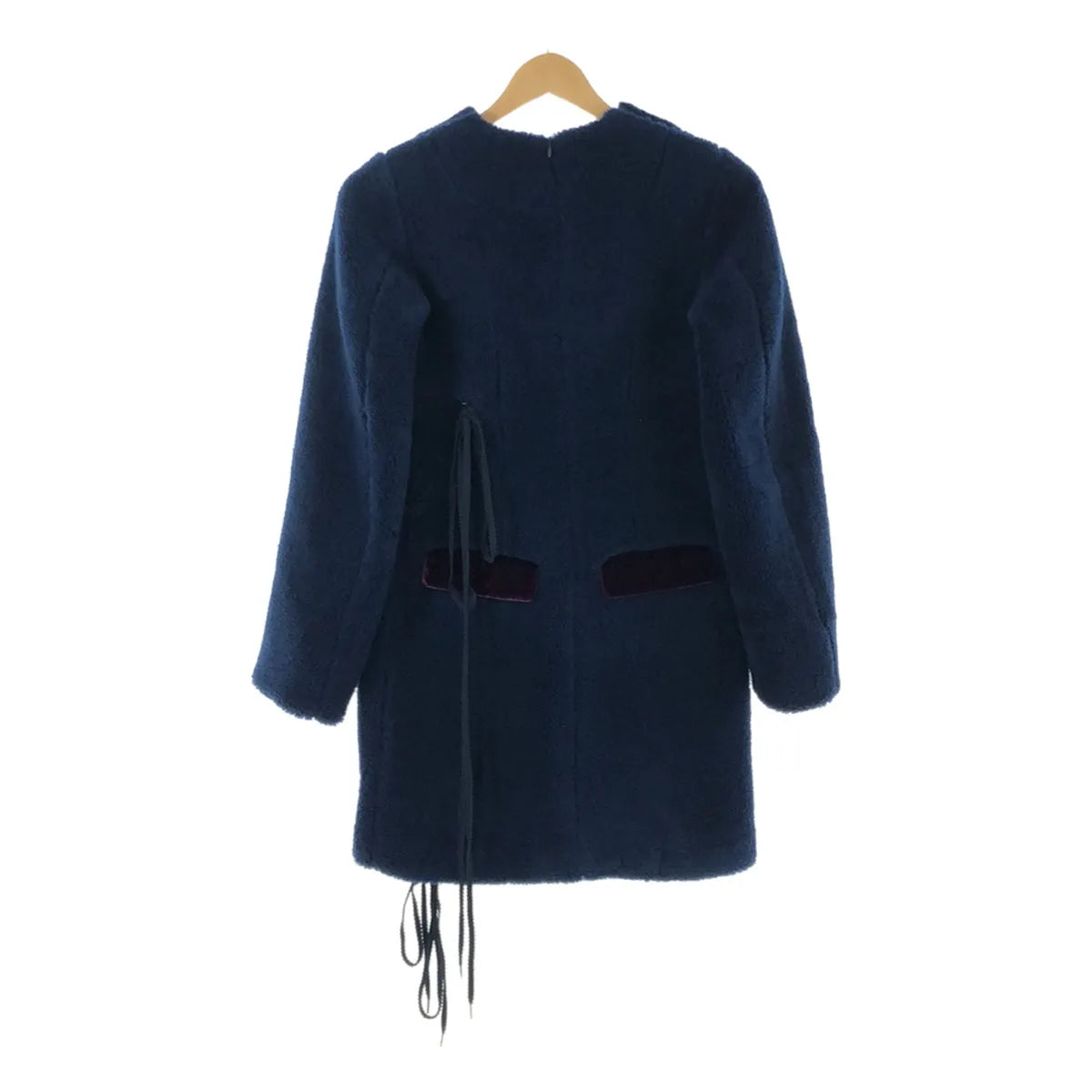 FACETASM / ファセッタズム | ボア レースアップ プルオーバーワンピース | 1 | ネイビー | レディース