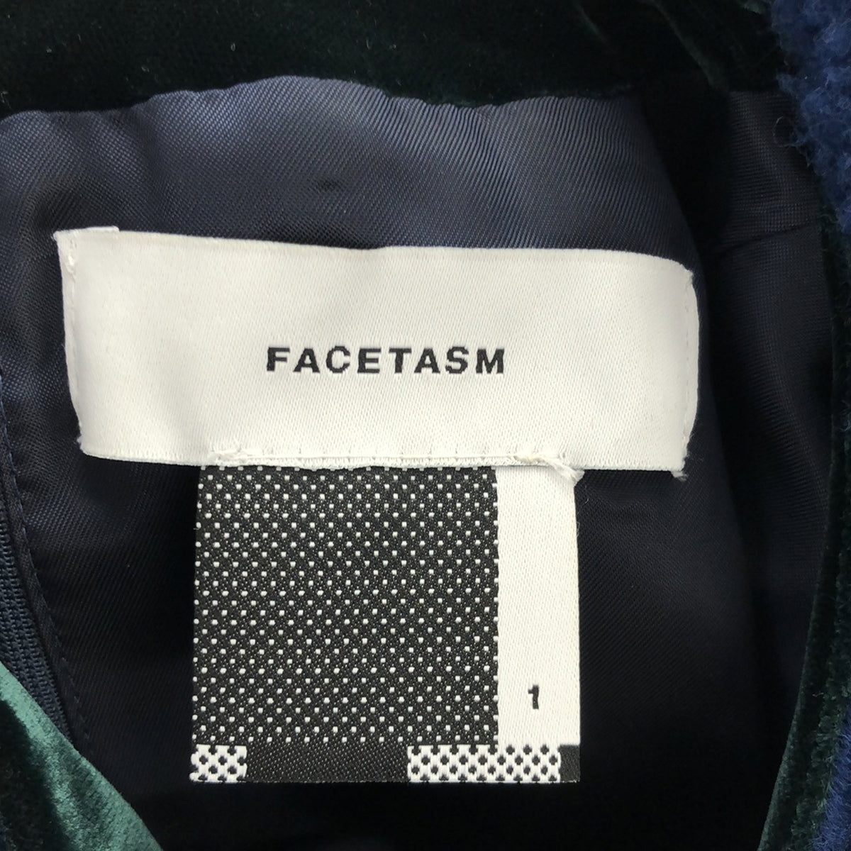 FACETASM / ファセッタズム | ボア レースアップ プルオーバーワンピース | 1 | ネイビー | レディース