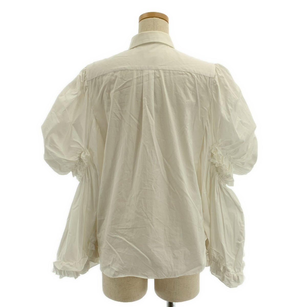 COMME des GARÇONS | 2019 秋冬 | 不對稱荷葉邊裝飾鏤空寬袖襯衫/女式襯衫 | XS | 女款