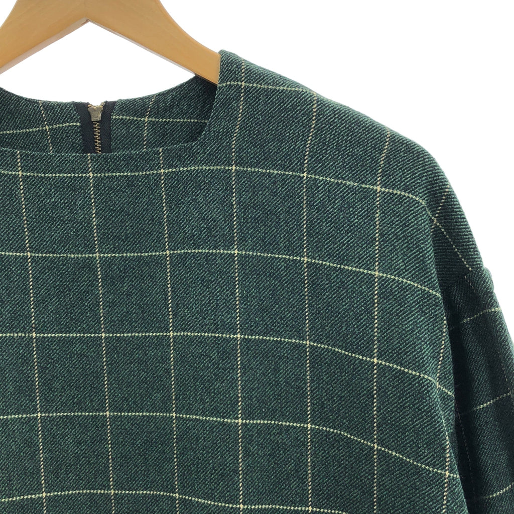 NATIVE VILLAGE / ネイティブヴィレッジ | シルク ウール チェック プルオーバー ワンピース |