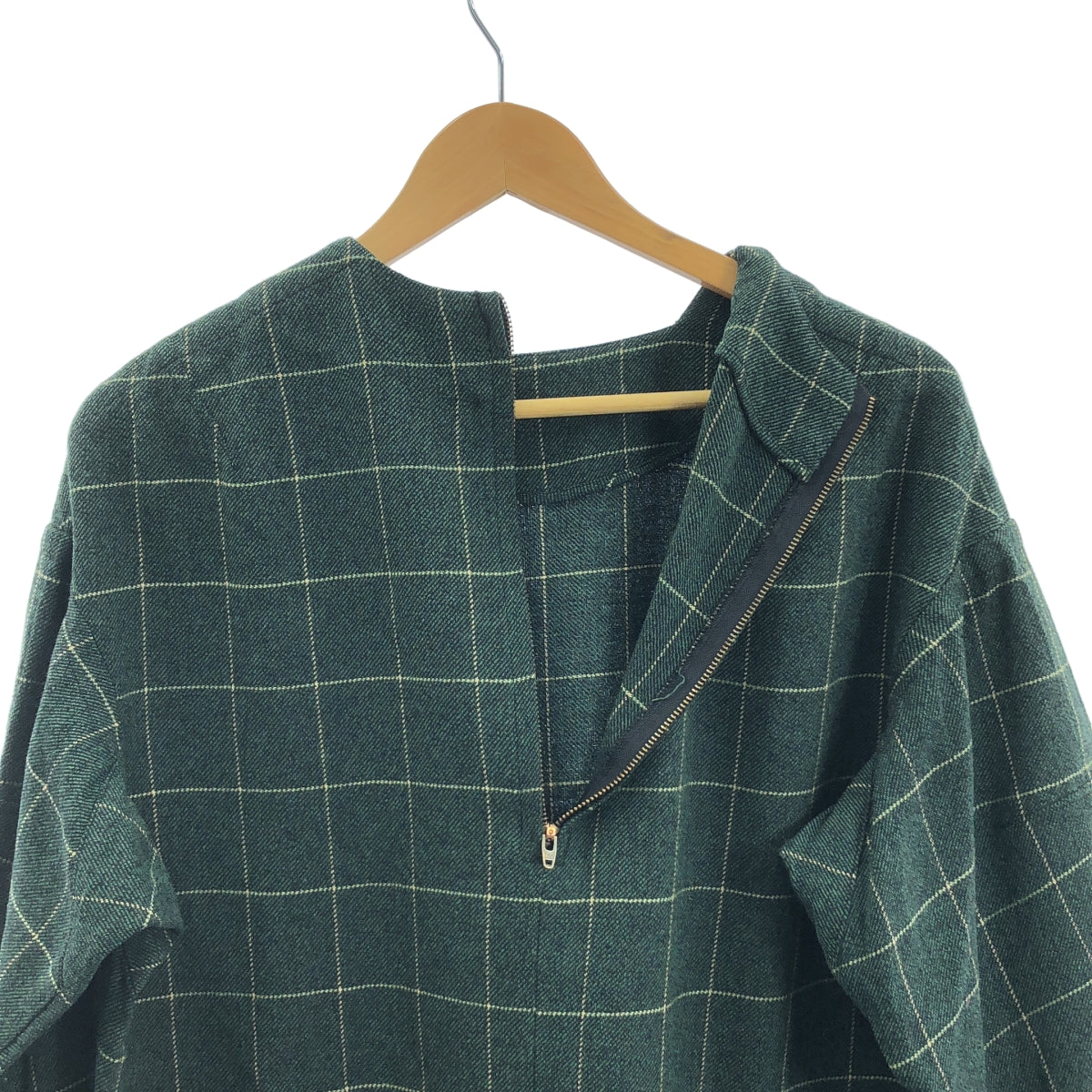 NATIVE VILLAGE / ネイティブヴィレッジ | シルク ウール チェック プルオーバー ワンピース |