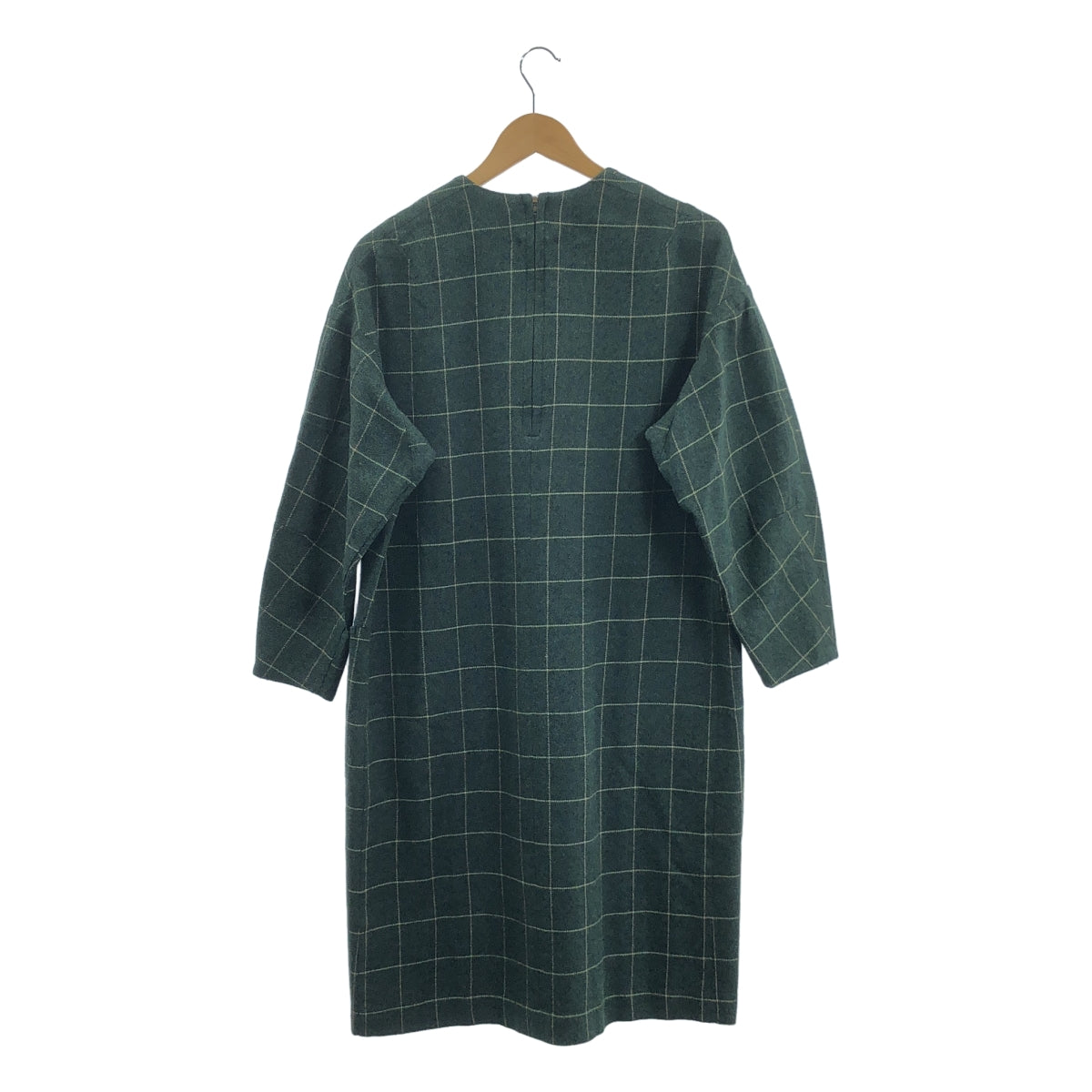 NATIVE VILLAGE / ネイティブヴィレッジ | シルク ウール チェック プルオーバー ワンピース |