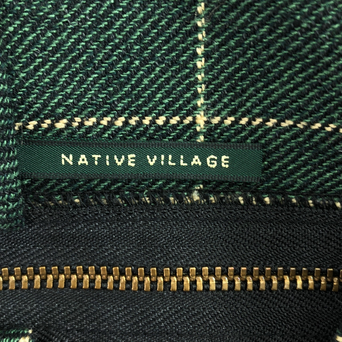 NATIVE VILLAGE / ネイティブヴィレッジ | シルク ウール チェック プルオーバー ワンピース |