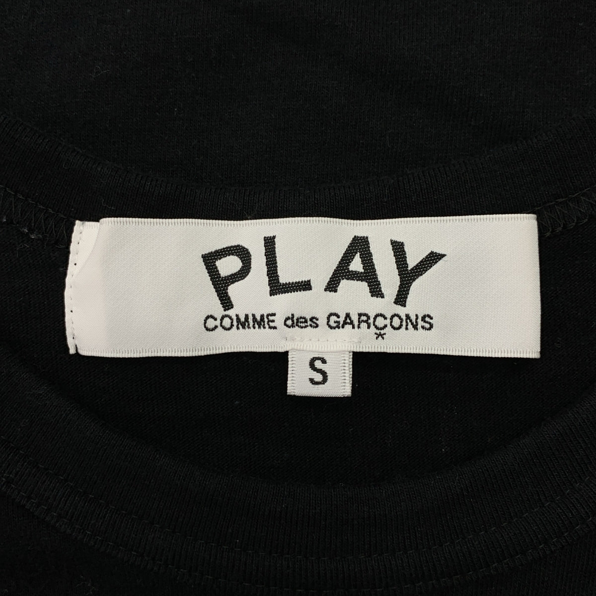 PLAY COMME des GARCONS / 플레이콤 데 갤슨 | 2023 | 하트로고 패치 크루넥 티셔츠 컷소우 |