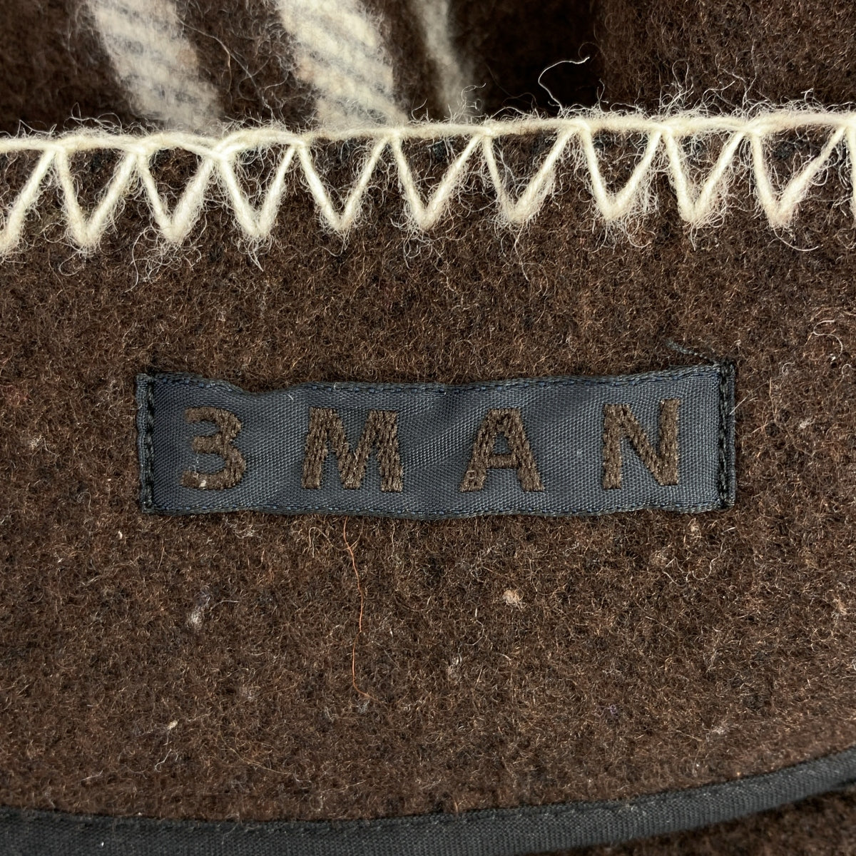 3MAN / スリーマン | 2021AW | BLANKET JACKET ウール ブランケット ステッチ ジャケット | M | メンズ