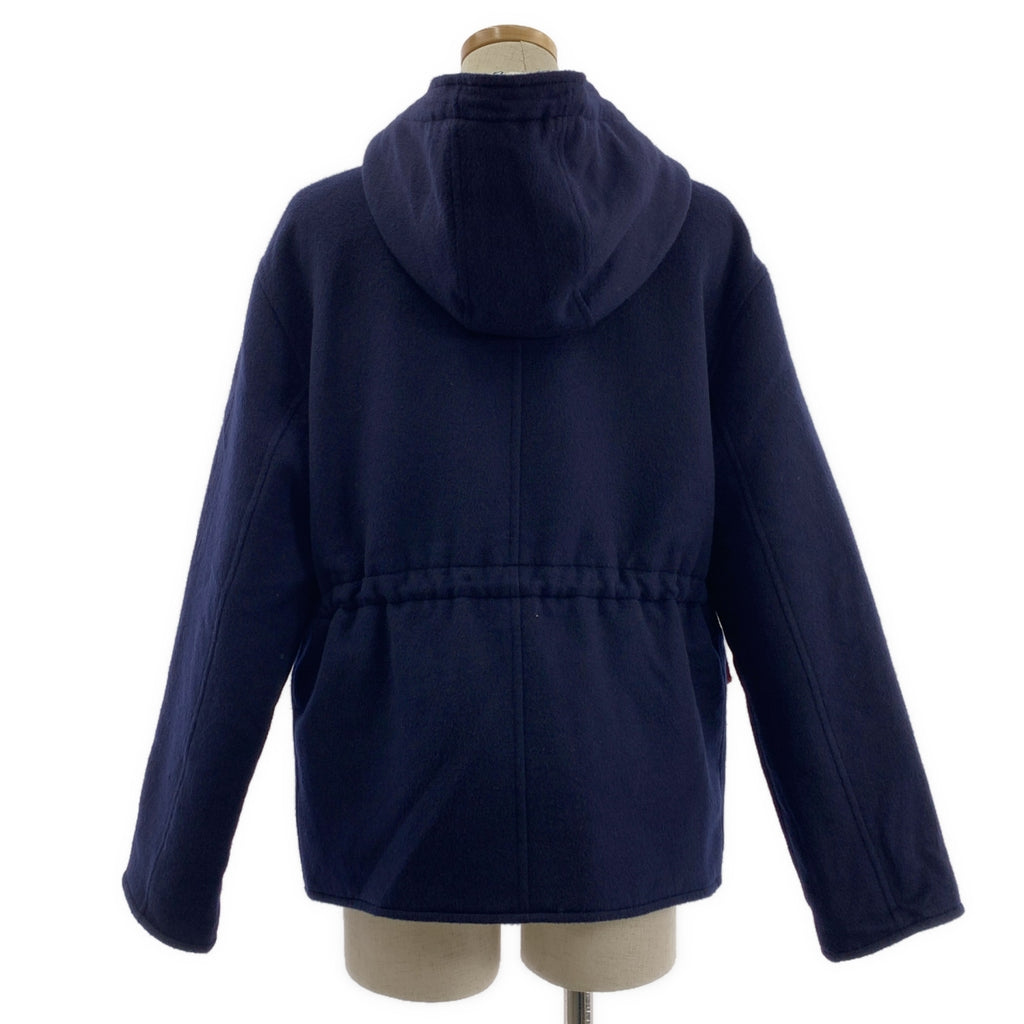 HERMES / 헤르메스 | cashmere 100% / 캐시미어 뒤집을 수 있는 × 총무늬 셰인 던클 퀼팅 지퍼 업 재킷 후디 | 36 |