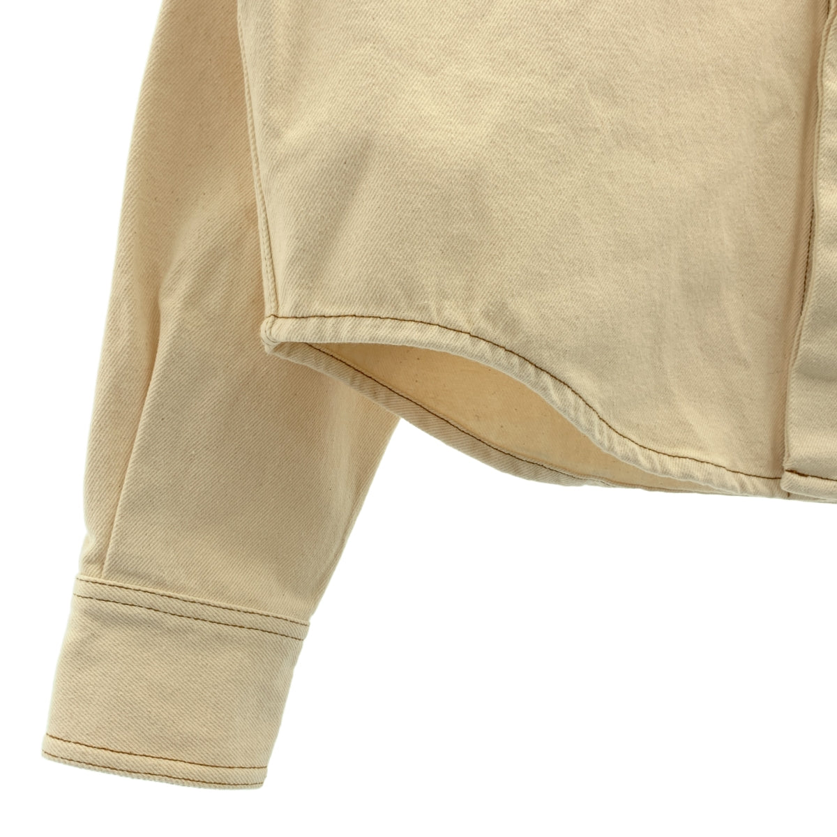 AMI Alexandre Mattiussi / 아미 알렉산드르 마튜시 | 로고 자수 크롭 데님 재킷 | XS |