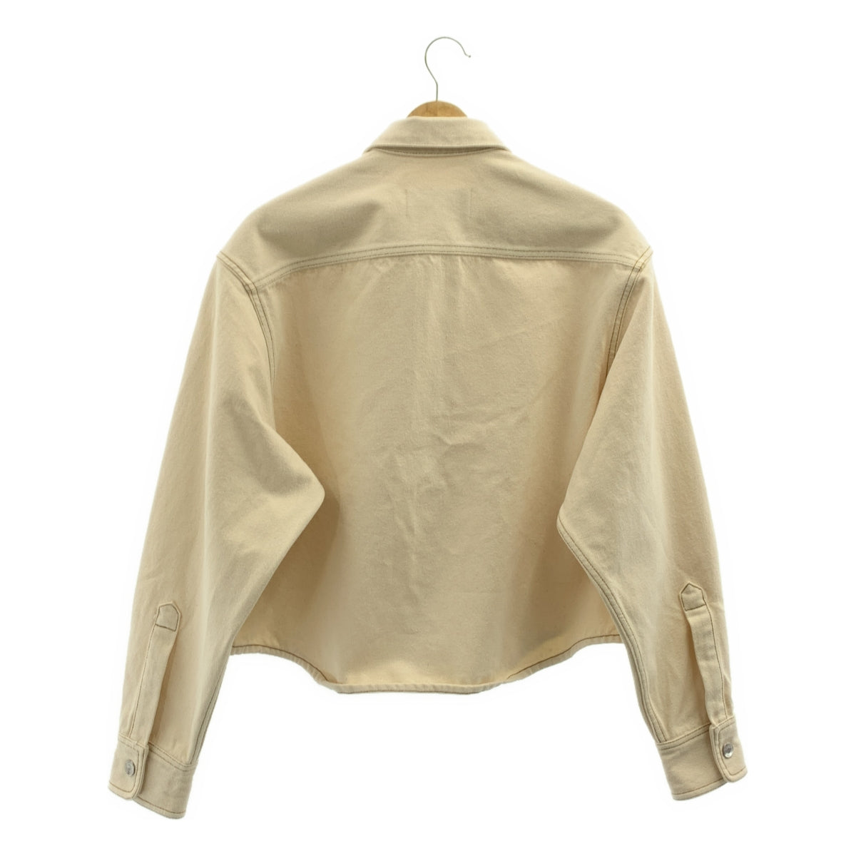 AMI Alexandre Mattiussi / 아미 알렉산드르 마튜시 | 로고 자수 크롭 데님 재킷 | XS |