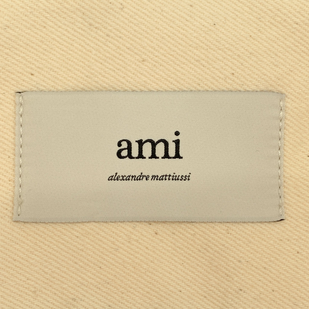 AMI Alexandre Mattiussi / 아미 알렉산드르 마튜시 | 로고 자수 크롭 데님 재킷 | XS |