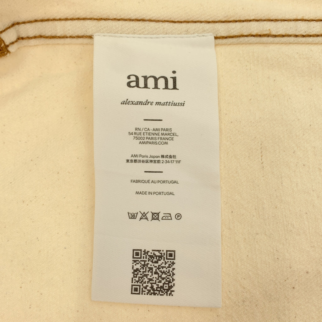 AMI Alexandre Mattiussi / 아미 알렉산드르 마튜시 | 로고 자수 크롭 데님 재킷 | XS |