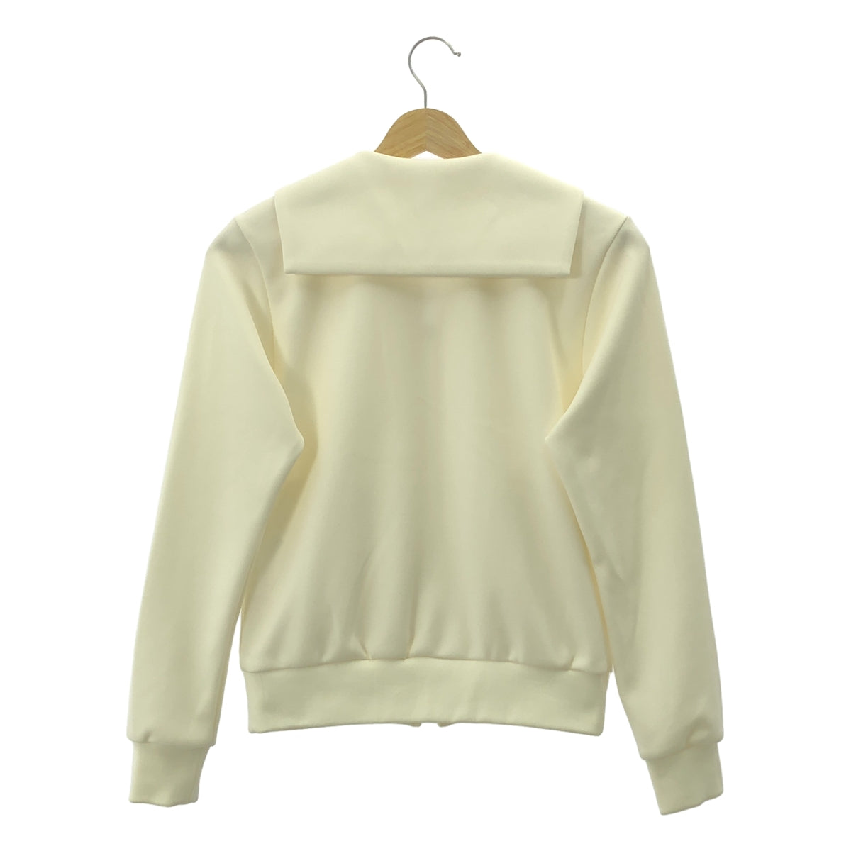 【미품】 COMME des GARCONS GIRL / 콤데 걸슨 걸 | 2024SS | 선원 컬러 저지 트럭 재킷 | S | 화이트 | 여성