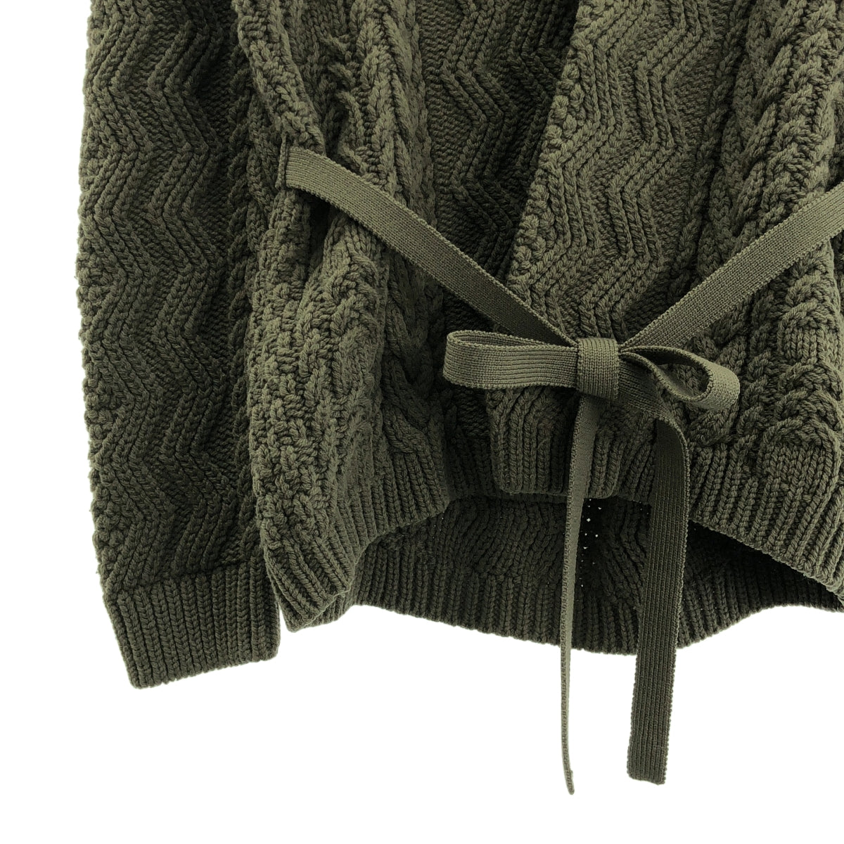 BATONER / バトナー | ケーブルニット カーディガン | 2 | グレー系 | メンズ