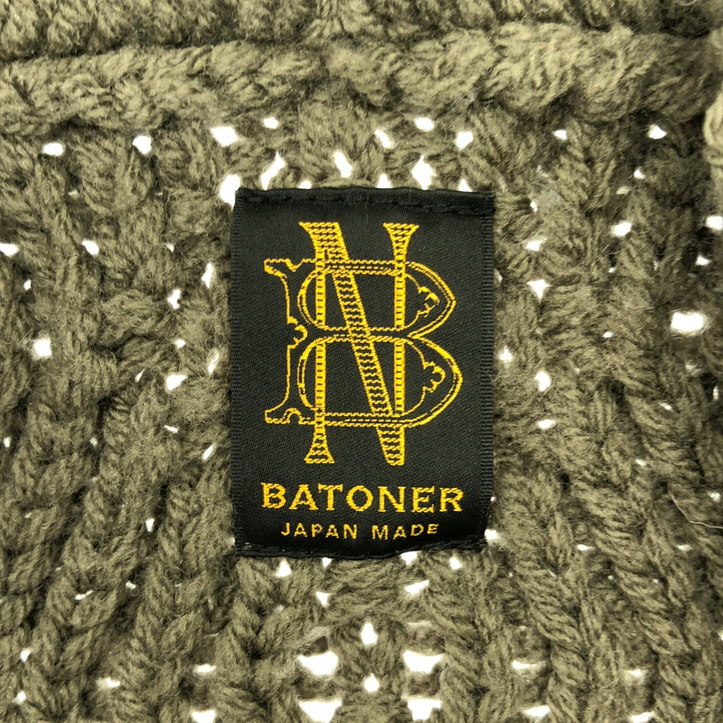 BATONER / バトナー | ケーブルニット カーディガン | 2 | グレー系 | メンズ