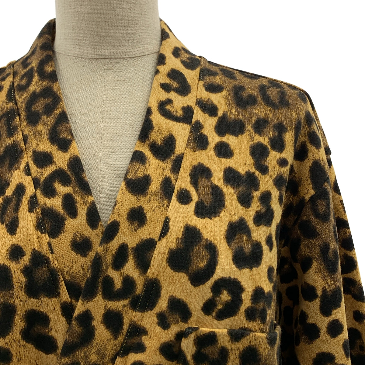 L'Appartement DEUXIEME CLASSE / アパルトモンドゥーズィエムクラス | Leopard Sweat Gown レオパード ガウン コート | ブラウン | レディース