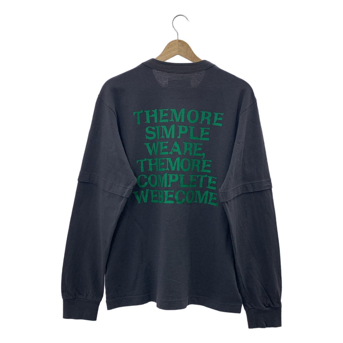 sacai / 사카이 | 2024SS | Print L / S T-Shirt 백 프린트 긴 소매 T 셔츠 | 2 | 차콜 그레이 | 남성