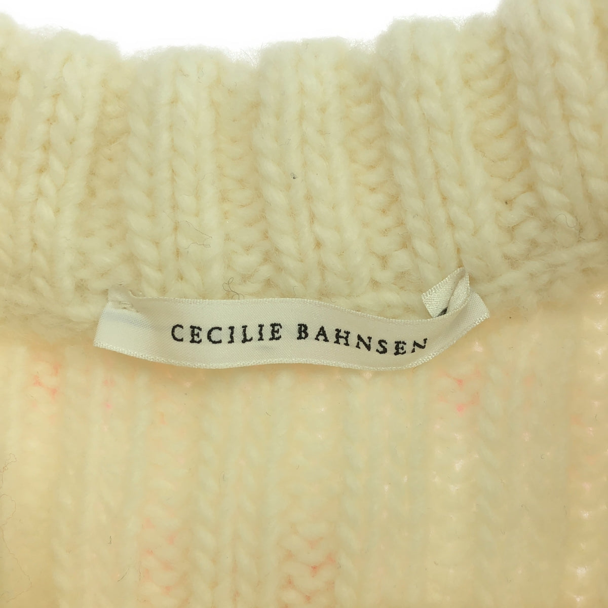 Cecilie Bahnsen / セシリーバンセン | BRYNLEE VEST ウールアルパカ ニット ベスト | M/L | ホワイト / ピンク | レディース