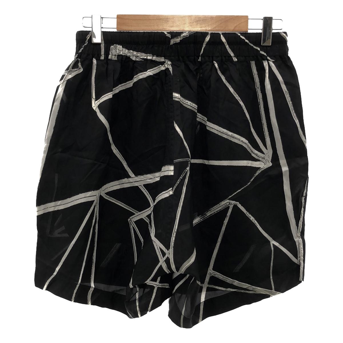 Rick Owens / リックオウエンス | BELA BOXERS IN LIGHT CUPRO / ドローストリング ジップ ショートパンツ | 48 | ブラック | メンズ