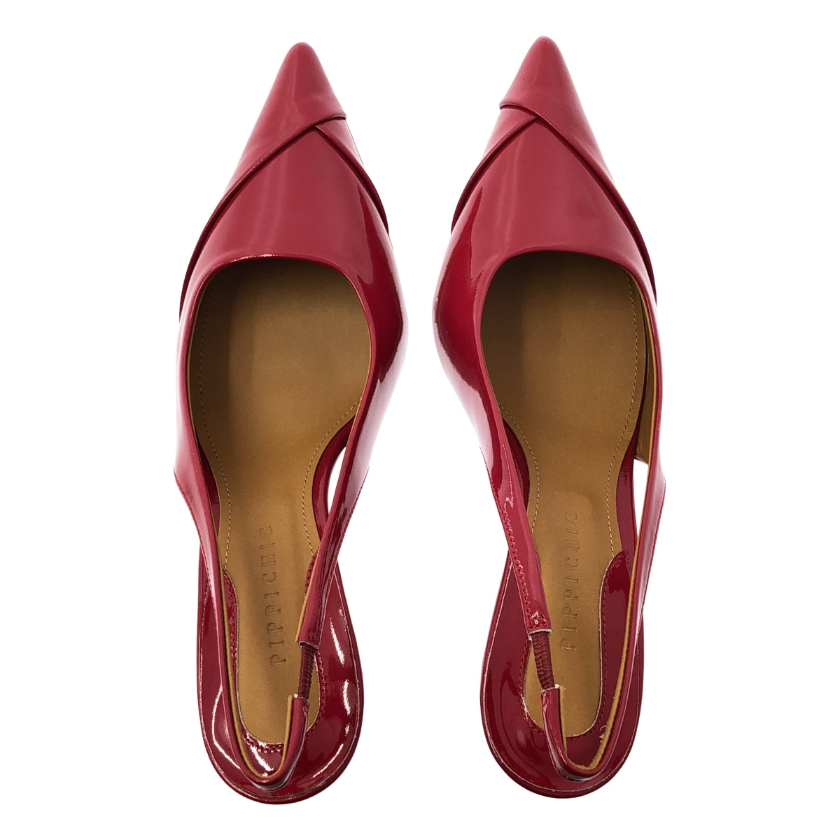 【미품】 PIPPICHIC / 핏피식 | 특허 가죽 포인티드 투 힐 펌프스 | 37 | 레드 | 여성