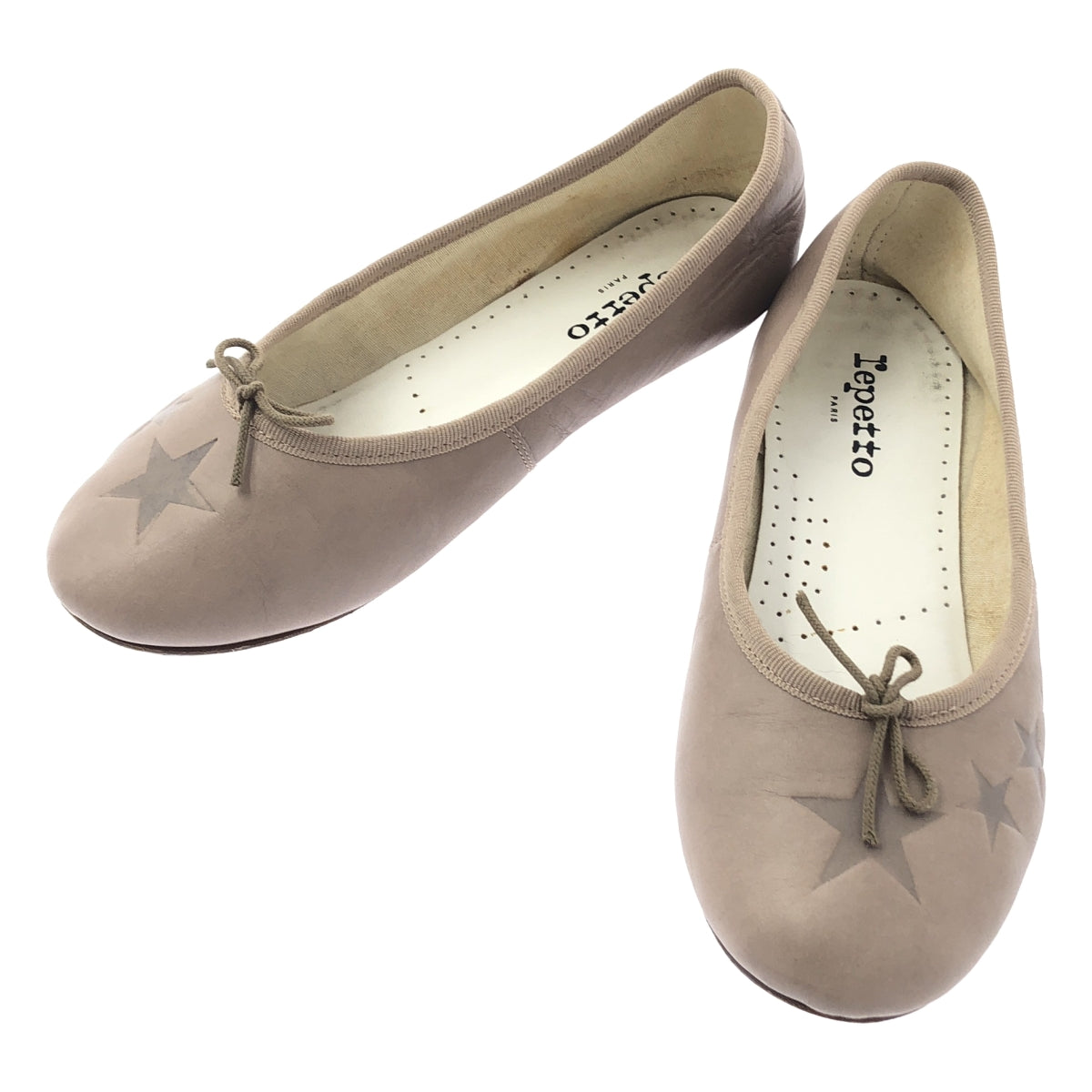 repetto / 레펫 | 가죽 스타 푸시 리본 발레 신발 | 38 |